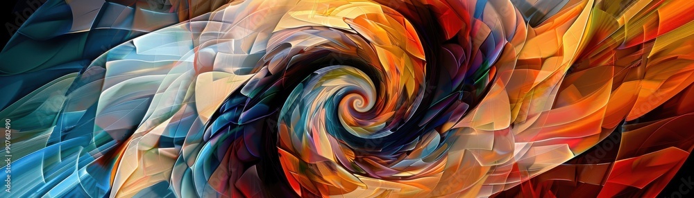 Aufkleber a vibrant abstract swirl of colors creating a dynamic and energetic visual effect for artistic or cr