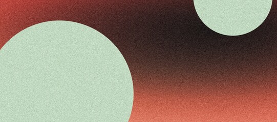 Abstract Design with Gradient Spheres, Grainy Texture, and Geometric Elements