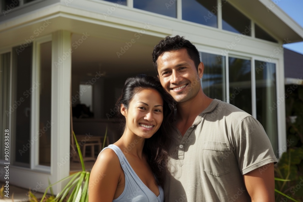 Poster Micronesian couple portrait people adult.