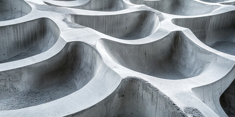 Concrete Creativity: A mold of an innovative building shape, filled with fresh concrete mixture