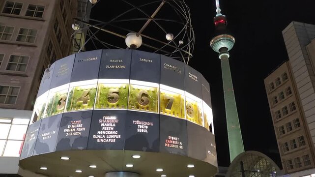 view of the world time clock , Alexanderplatz
