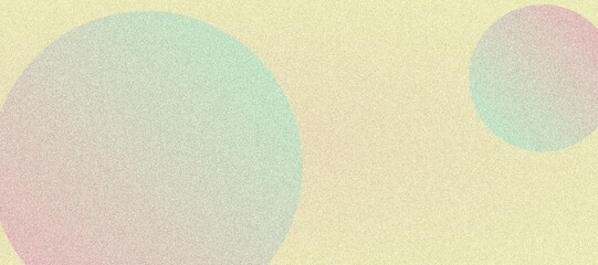 Abstract Poster Design Featuring Two Pastel Gradient Spheres, Grainy Texture, and Light Geometric Elements