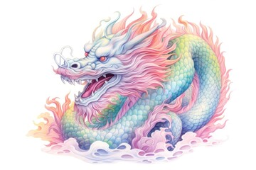 Obraz premium Chinese dragon dessert cream creme.