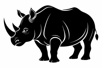
Rhino Silhouette Vector, rhino vector graphic icon
