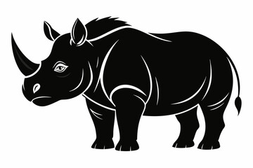 
Rhino Silhouette Vector, rhino vector graphic icon
