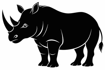 
Rhino Silhouette Vector, rhino vector graphic icon
