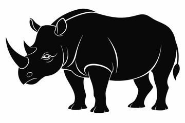 
Rhino Silhouette Vector, rhino vector graphic icon
