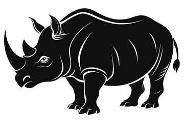 
Rhino Silhouette Vector, rhino vector graphic icon
