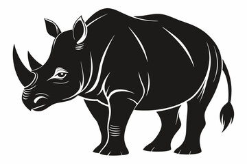 
Rhino Silhouette Vector, rhino vector graphic icon
