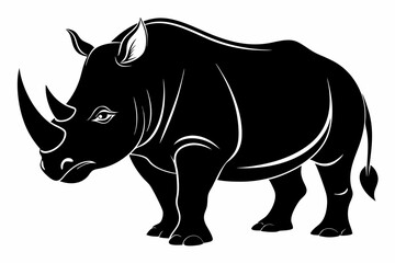 
Rhino Silhouette Vector, rhino vector graphic icon
