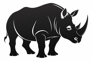 
Rhino Silhouette Vector, rhino vector graphic icon
