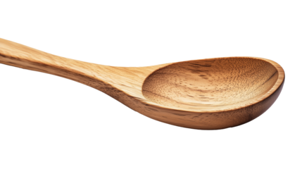 wooden spoon isolated on transparent background 