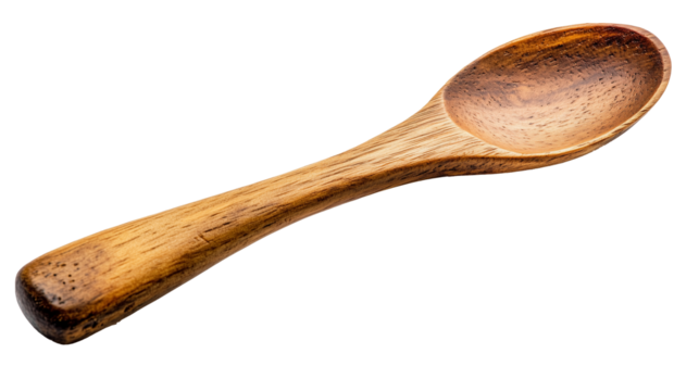 wooden spoon isolated on transparent background 