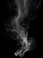 different smoke on black background