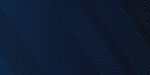 Obraz premium Abstract background dark blue for presentation design. Abstract bright blue color strip pattern luxury dark blue with geometric elements.