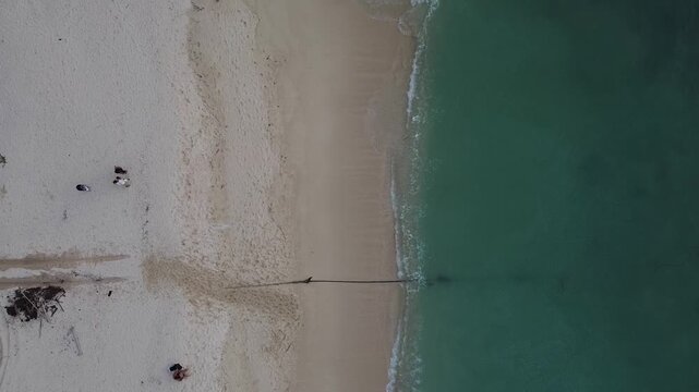 drone footage of north point beach in koh lipe thailand