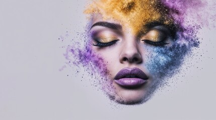 Experience Vibrant and Artistic Makeup with Creative, Colorful, EyeCatching Powder Effects