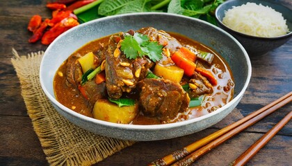 Hearty Kare-Kare: Oxtail Stew with Peanut Sauce and Vegetables