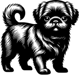 Obraz premium Pugapoo icon 3