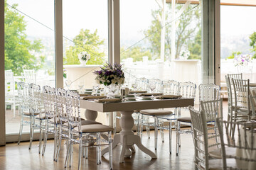 Luxurious Outdoor Wedding Reception with View

