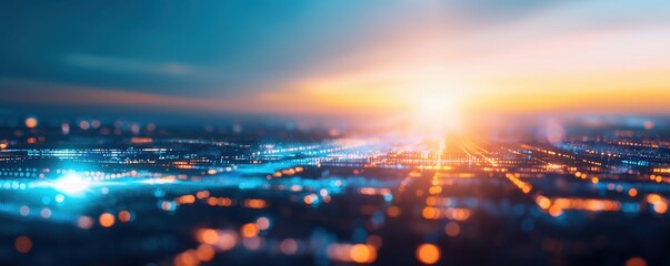 AI-powered IT systems managing automated gas networks , technological advancement, cityscape