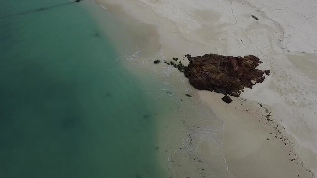 drone footage of north point beach in koh lipe thailand
