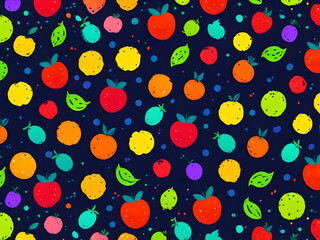 seamless pattern fruits,Ai generated 