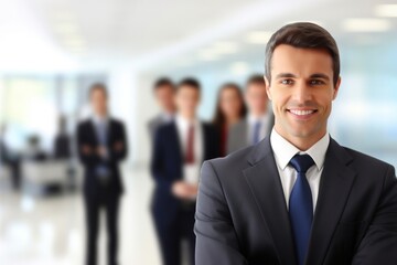 Fototapeta premium Businessman office adult smile.