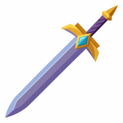 Sword made by titanium art vector illustration