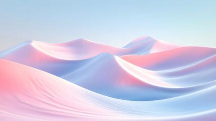 Dreamy gradient abstract hills