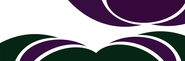 modern abstract green and purple curved shape background with white accents