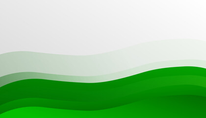 Green and white abstract wave background. Eps10 vector