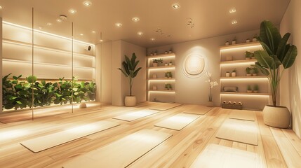 Imagine a yoga studio with an integrated sound system for playing calming music or guided meditations.