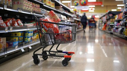 Modern shopping carts often feature user-friendly designs, including adjustable handles and easy-glide wheels.