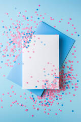 Blank canvas on a pink and blue background