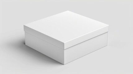 Fototapeta premium Mockup of a White Cardboard Carton Box Isolated on a Solid White Background