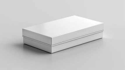 Naklejka premium Mockup of a White Cardboard Carton Box Isolated on a Solid White Background
