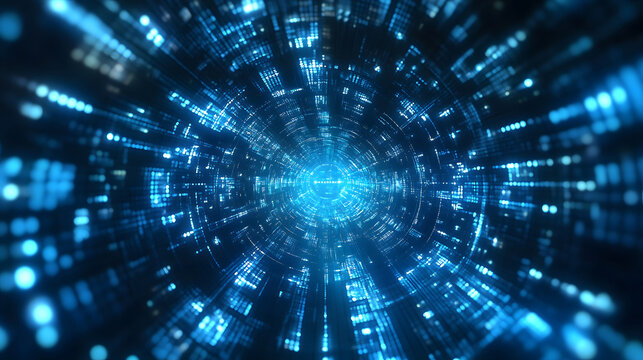 Fototapeta technology digital tunnel background