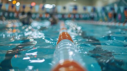 Picture a high school swim team practice where students swim laps and refine their techniques.