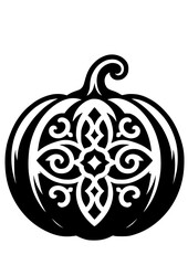 Pumpkin Ornate SVG, Pumpkin Swirl, Halloween SVG, Pumpkin Silhouette, Pumpkin Clipart, Jack Head SVG, Farm Life SVG, Vegetables SVG, Garden SVG, Holiday SVG, Pumpkin Cut file for Cricut SVG, JPG, PNG