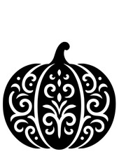 Pumpkin Ornate SVG, Pumpkin Swirl, Halloween SVG, Pumpkin Silhouette, Pumpkin Clipart, Jack Head SVG, Farm Life SVG, Vegetables SVG, Garden SVG, Holiday SVG, Pumpkin Cut file for Cricut SVG, JPG, PNG