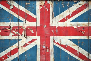 Fototapeta premium Union Jack flag representing the United Kingdom of Great Britain