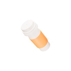 3d illustration of bottle of vitamin medicine pills