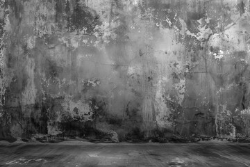 An Empty and Desolate Room with Dark, Grunge Textured Walls, Highlighting the Distressed and Neglected Ambiance of This Forlorn and Abandoned Space