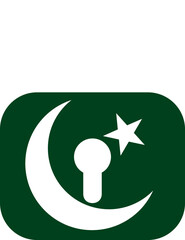 Pakistan flag on lock icon