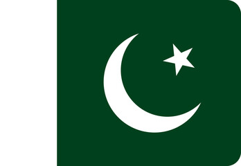 Pakistan flag rounded rectangle icon