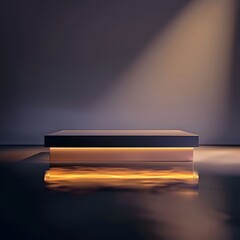 Obraz premium Beautiful Of 3d Realistic Of Empty podium mockup stage realistic for Product Showcase