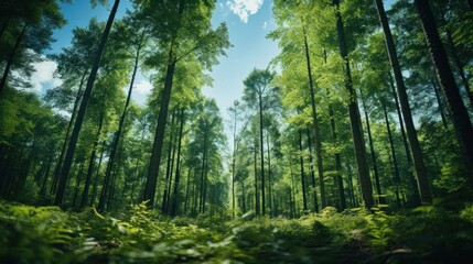 Fototapeta premium Sunlit Forest Canopy