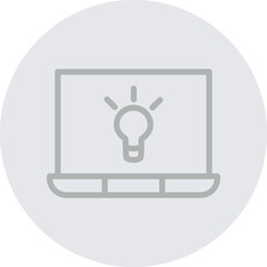 Computerbased Learning Vector Line Grey Circle Grey