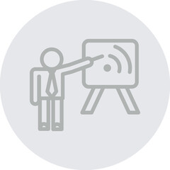 Internet Training Vector Line Grey Circle Grey